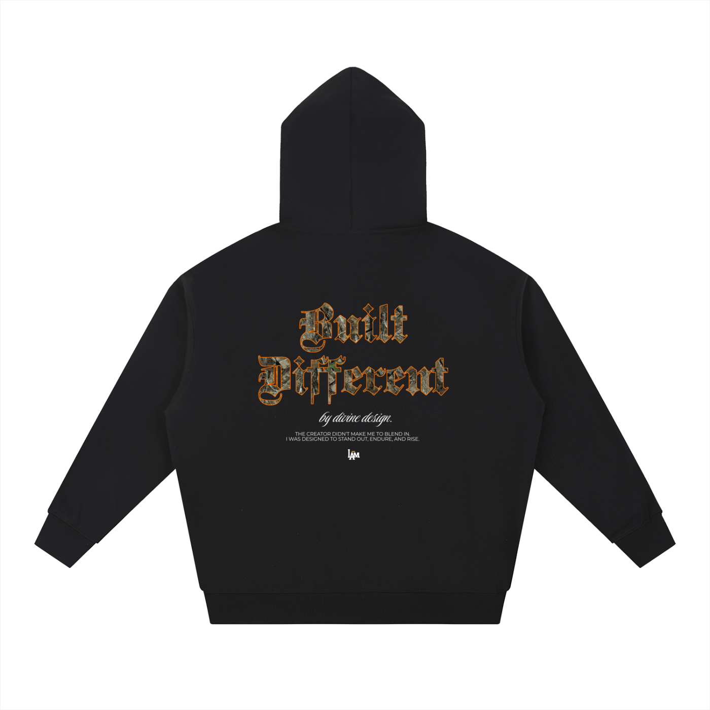 I Am Built Different Hoodie Orange