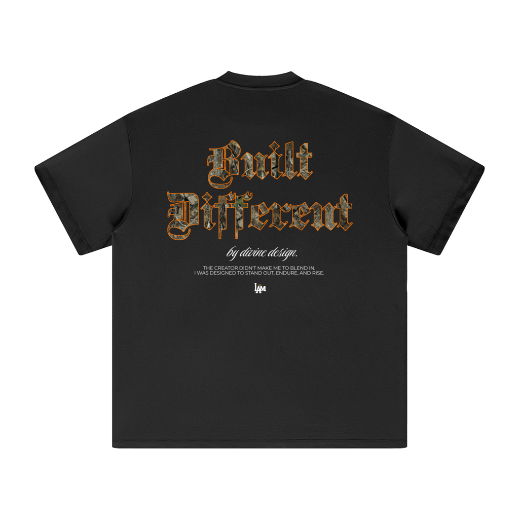 I Am Built Different T-Shirt Orange Outline