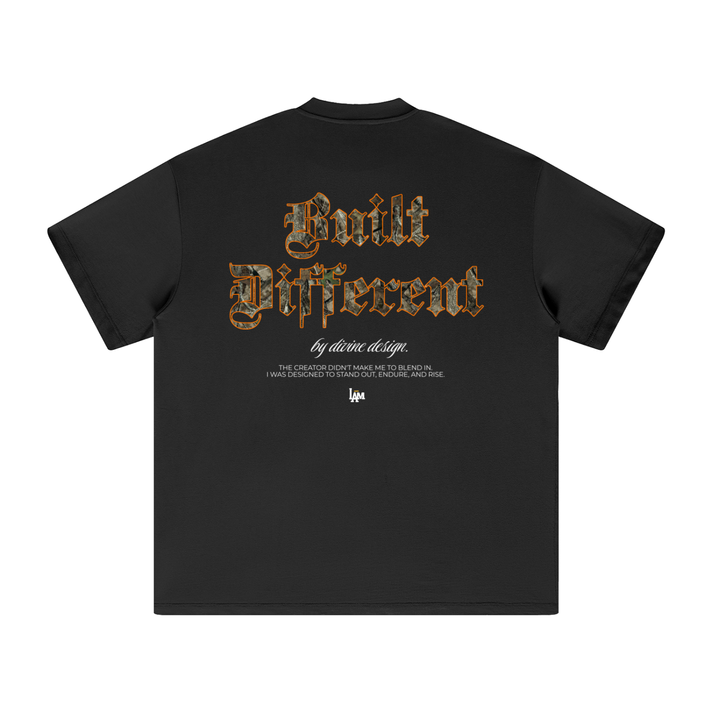 I Am Built Different T-Shirt Orange Outline