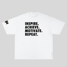 Load image into Gallery viewer, I AM INSPIRE. ACHIEVE. MOTIVATE. REPEAT. TEE
