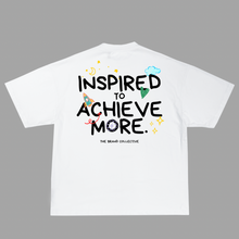 Load image into Gallery viewer, I AM INSPIRED TO ACHIEVE WHITE TEE
