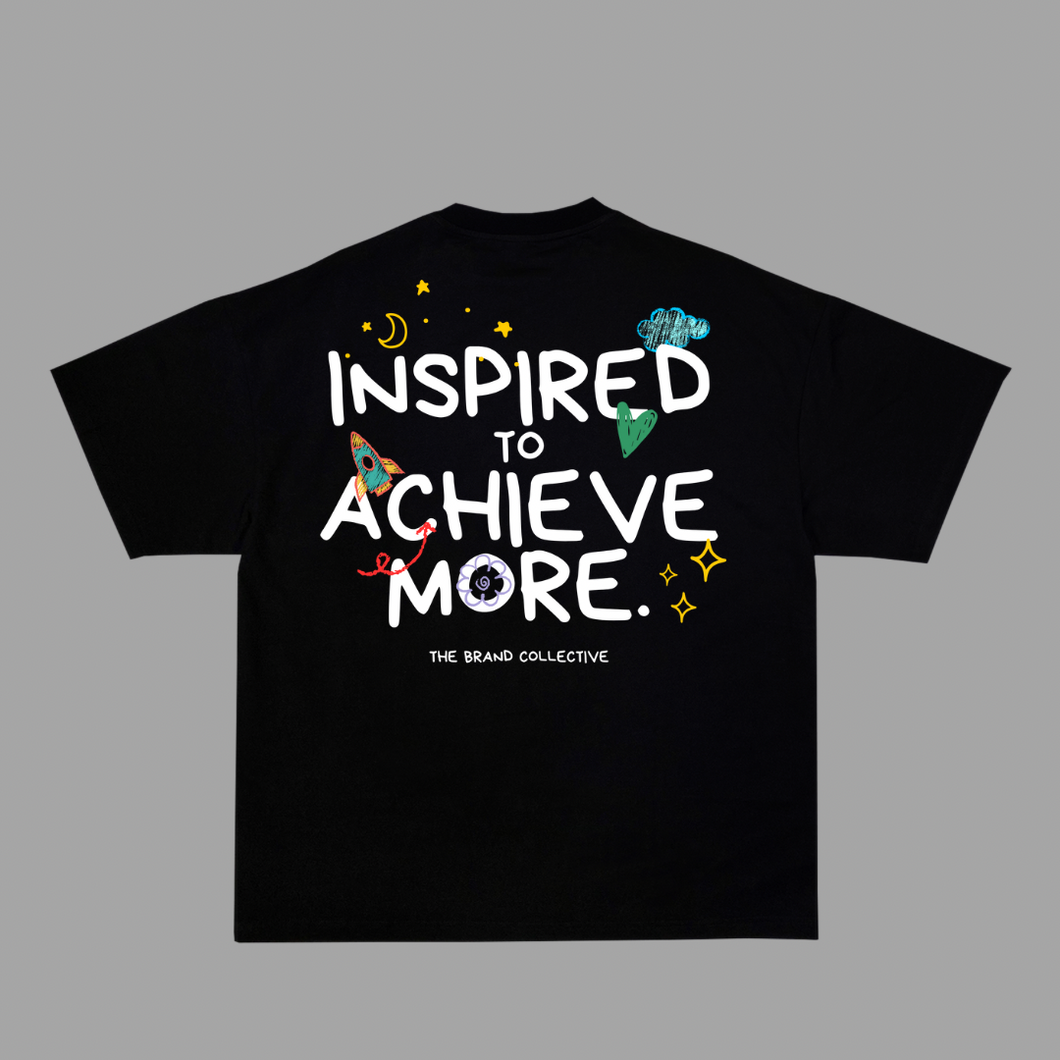 I AM INSPIRED TO ACHIEVE BLACK TEE