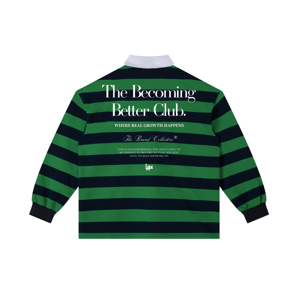 I AM Color Block Stripe Polo Shirt