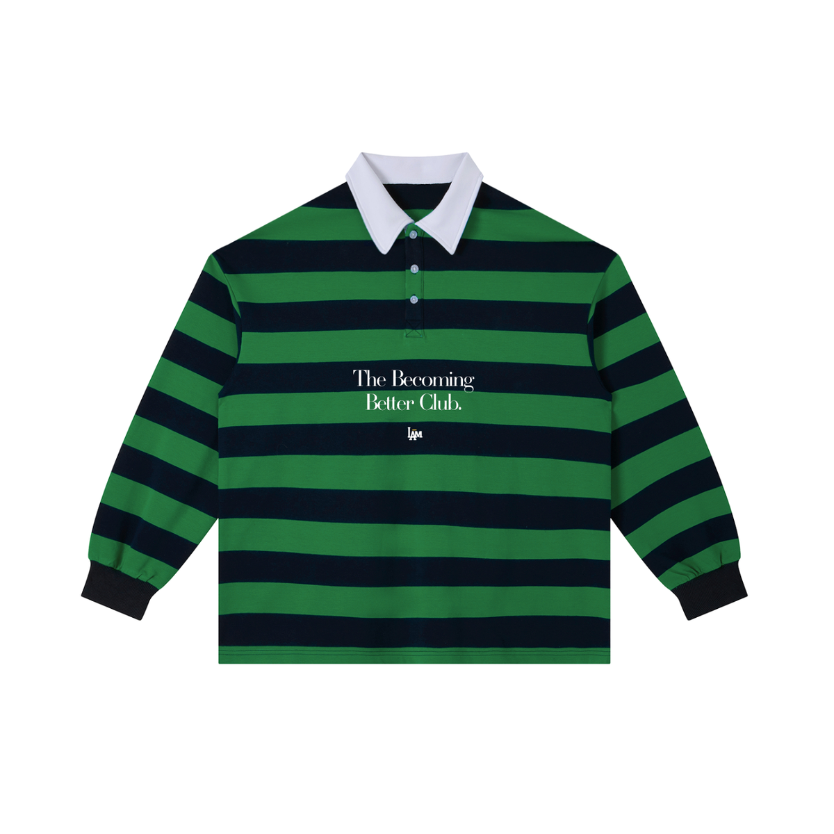 I AM Color Block Stripe Polo Shirt